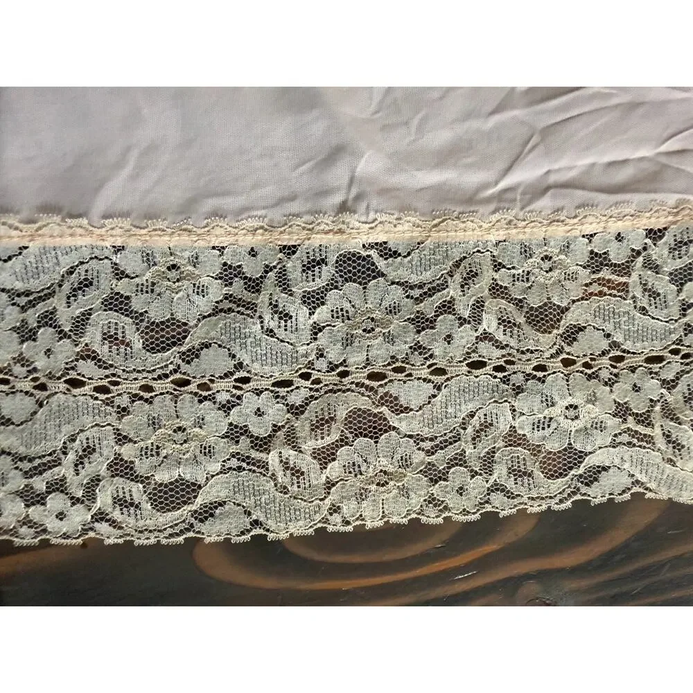 Vintage Mollye Lilienfeld Pink Lace Bedspread Coverlet 84x82 Art Deco Style